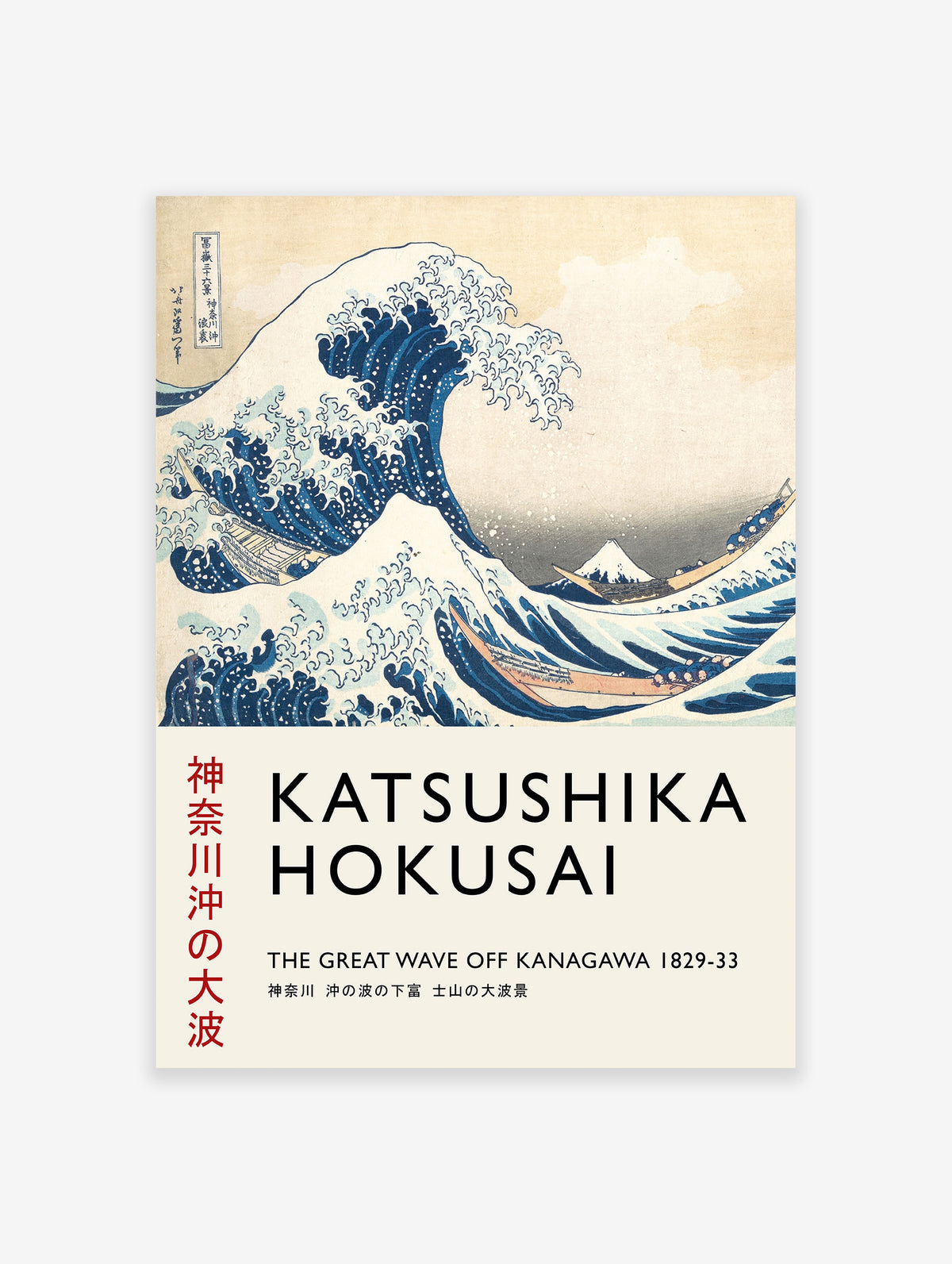 The Great Wave Off Kanagawa Poster by Katsushika Hokusai Art Print