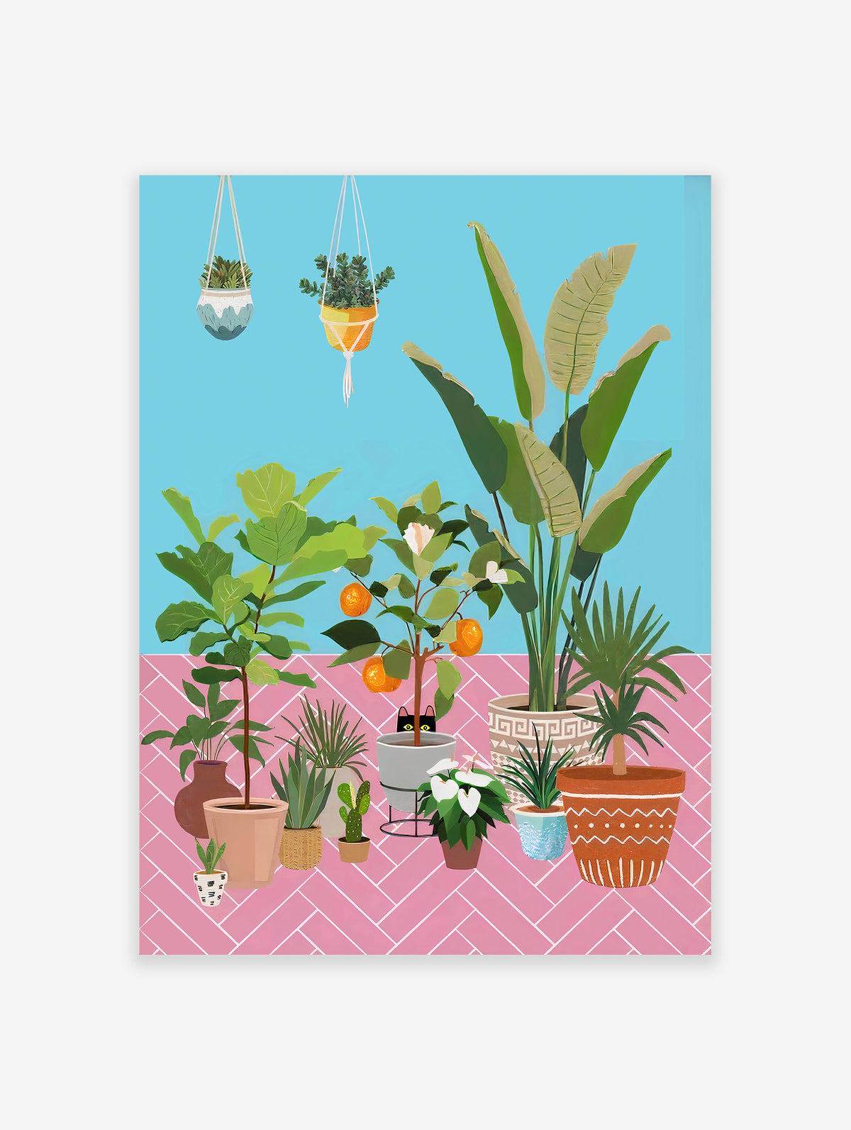 Plant Pot Poster, Potted Plants Print