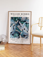 Blue Acanthus Leaves Poster by William Morris, William Morris Print