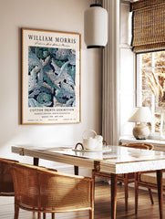 Blue Acanthus Leaves Poster by William Morris, William Morris Print