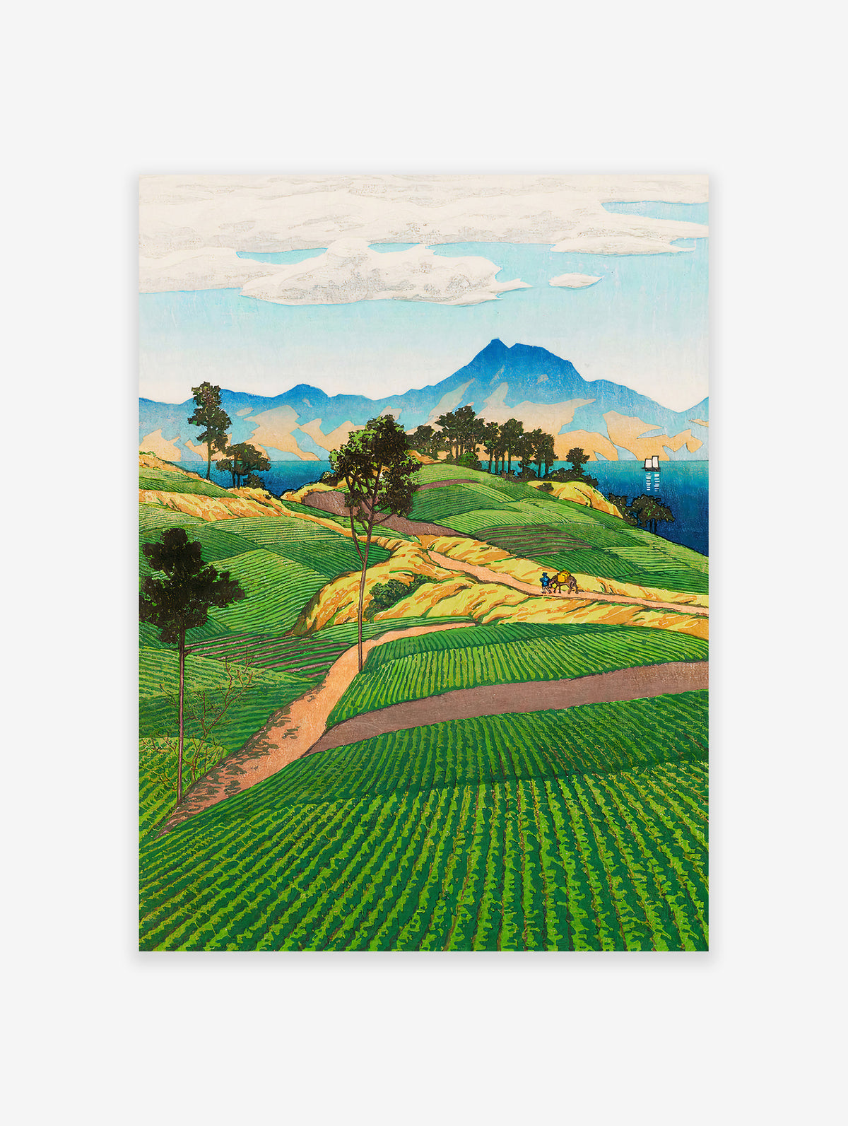 Mt. Onsengatake from Amakusa Poster by Kawase Hasui, Kawase Hasui Print