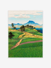 Mt. Onsengatake from Amakusa Poster by Kawase Hasui, Kawase Hasui Print