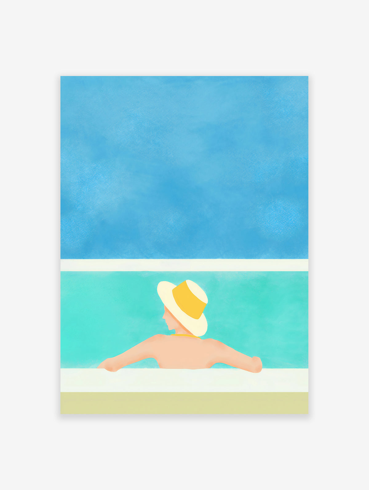 Boho Swimming Pool Poster, Boho Print