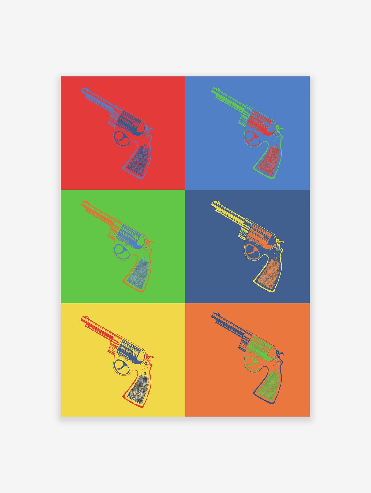 Pop Art Gun Poster, Modern Gun Print