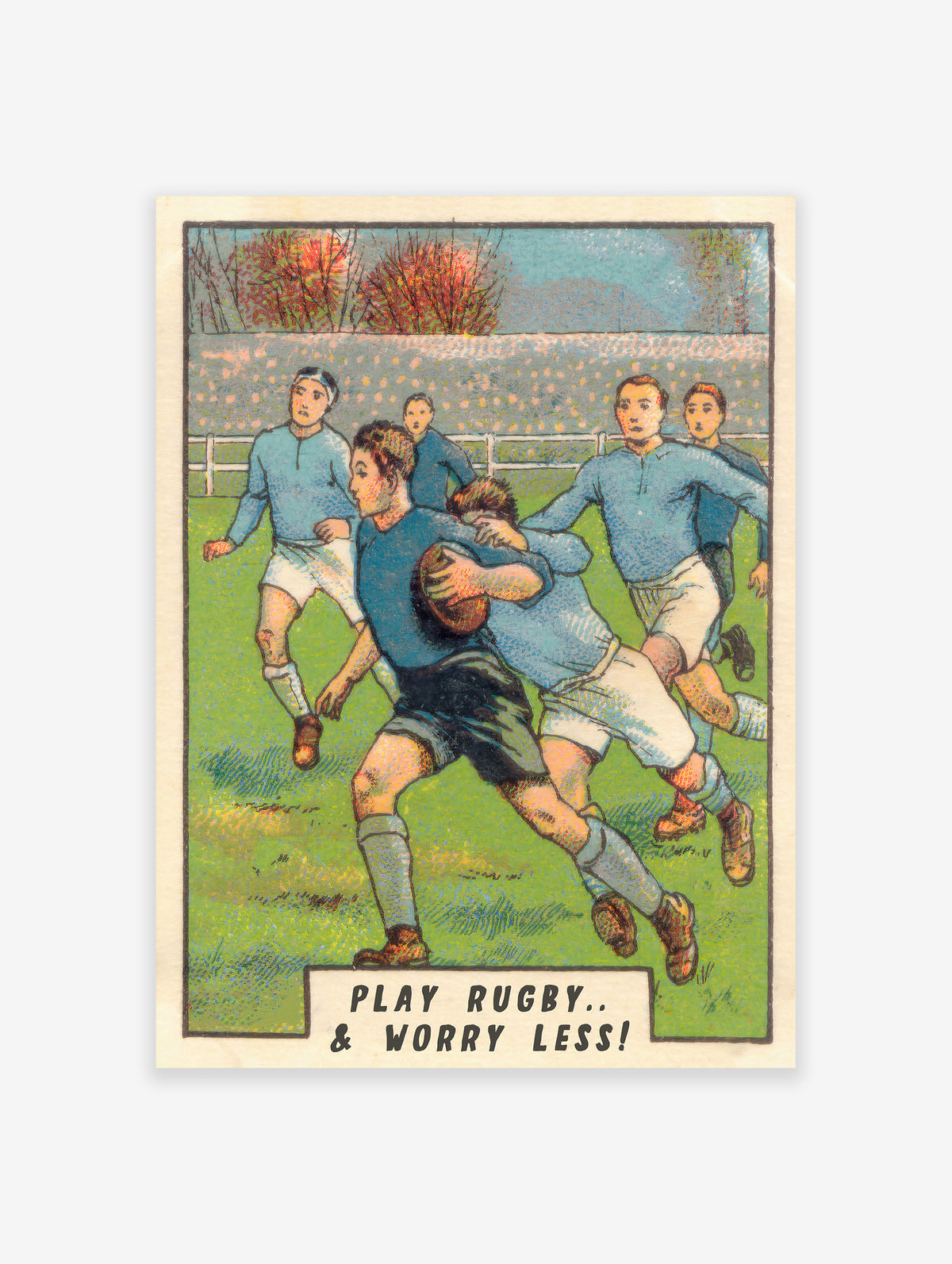 Vintage Rugby Poster, Vintage Rugby Print