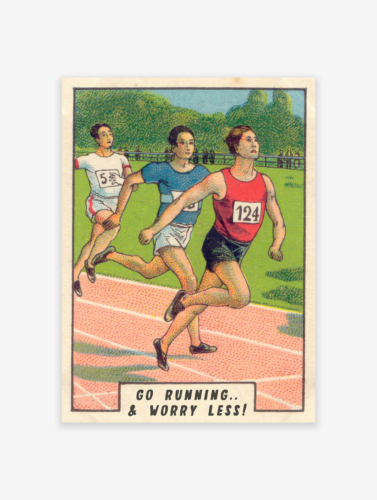 Vintage Running Poster, Running Print