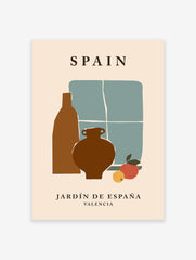 Vintage Spain Poster, Boho Valencia Print