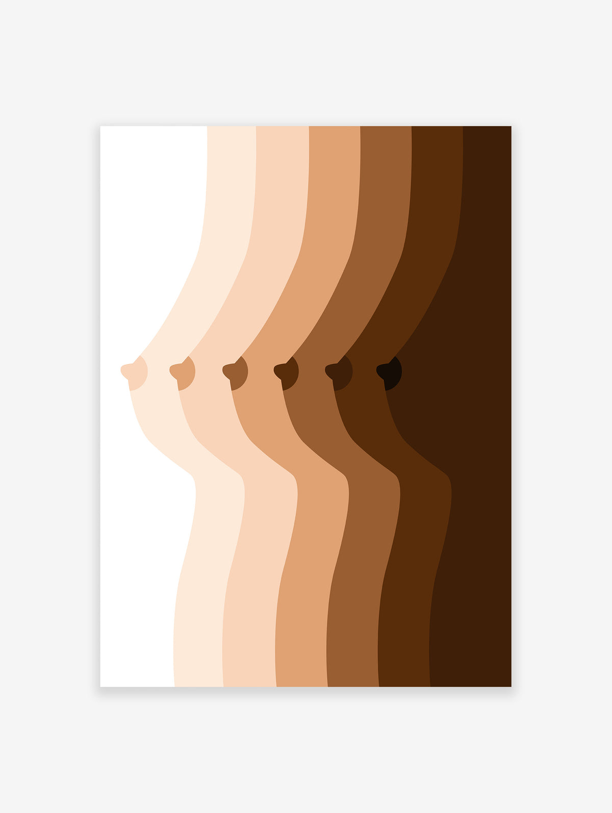 Breast Poster, Diversity Skin Tone Print