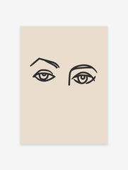 Minimalist Eyes Poster, Minimalist Line Art Print