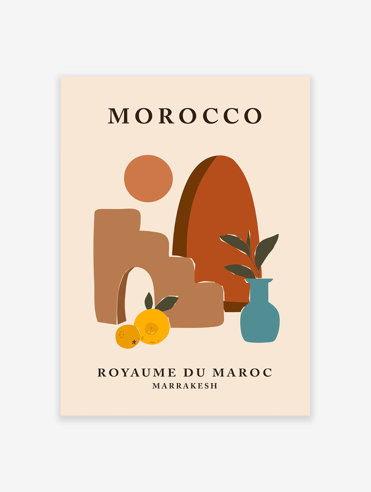 Minimalist Morocco Poster, Morocco Travel Print