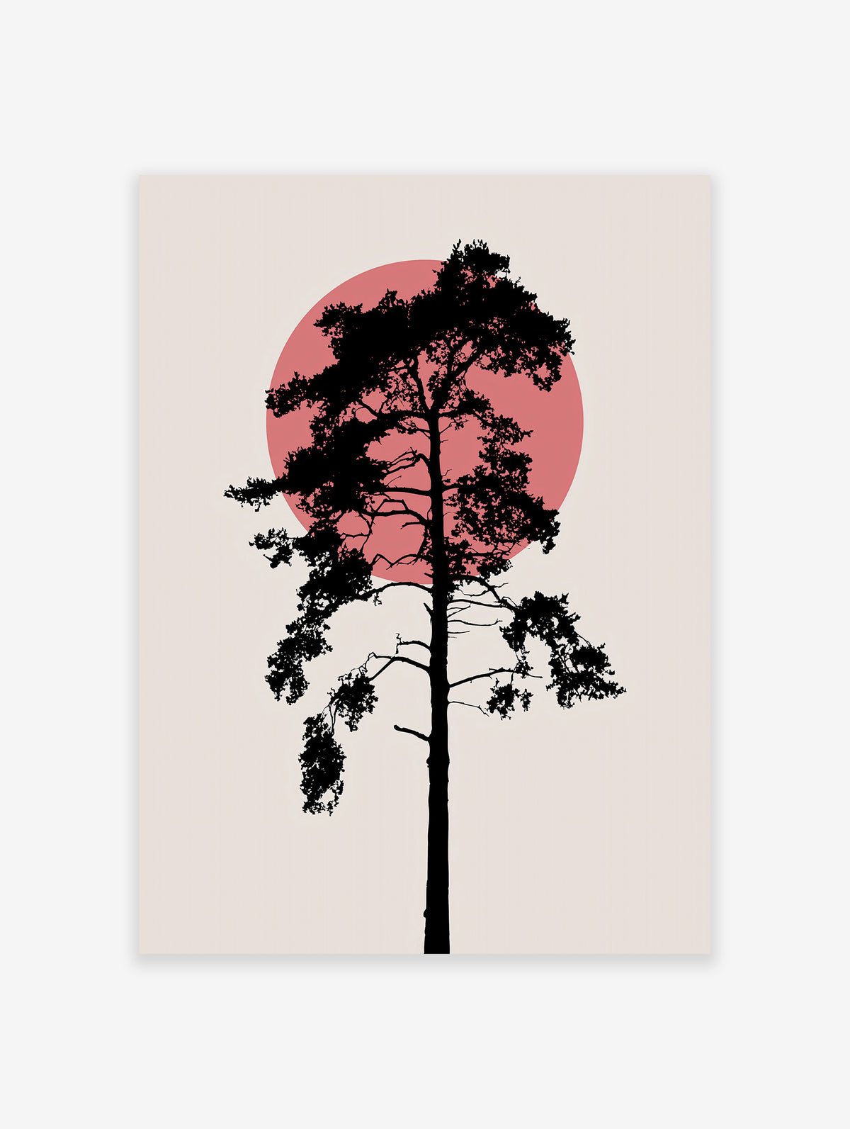 Minimalist Pine Tree Poster, Tree Print