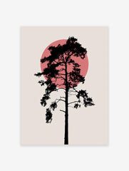 Minimalist Pine Tree Poster, Tree Print