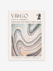 Virgo Zodiac Poster, Zodiac Star Sign Print