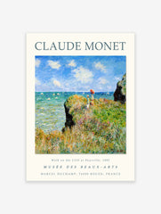 Walk on the Cliff at Pourville Poster by Claude Monet, Claude Monet Print