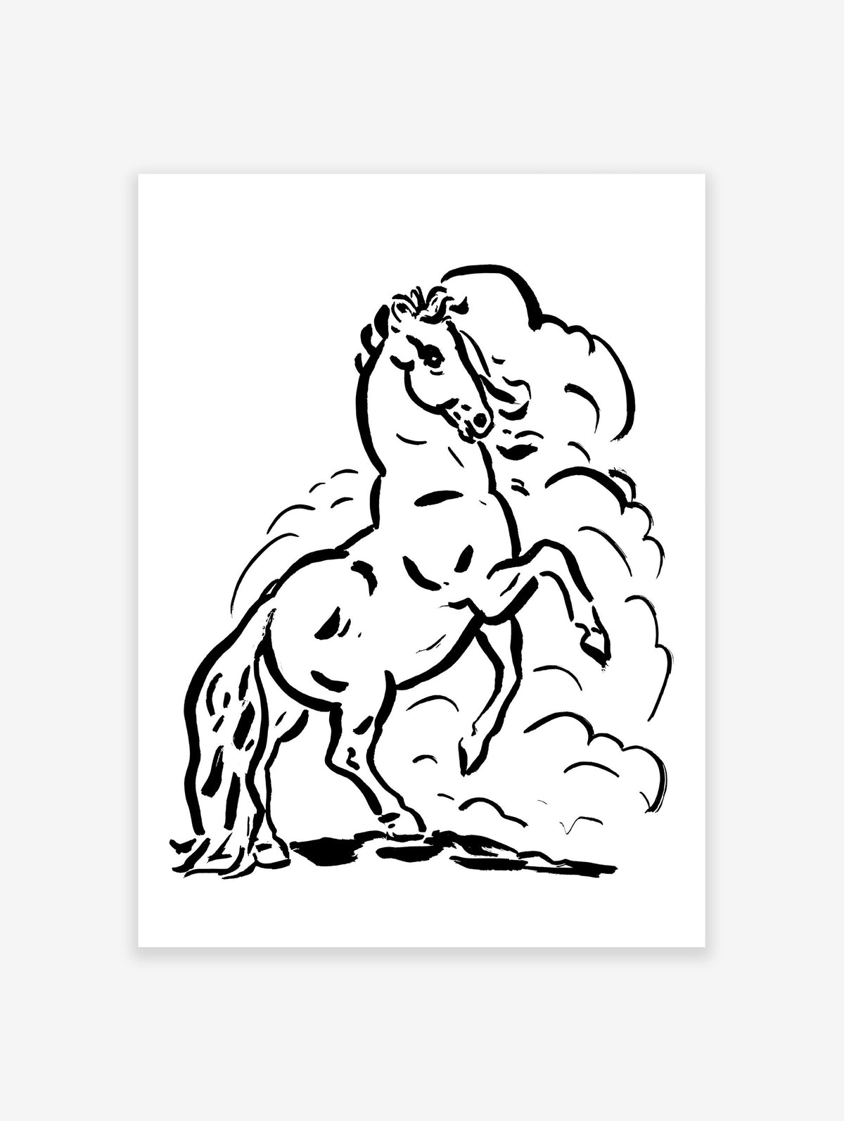 Horse Line Art Poster, Horse Print