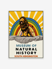 Museum of Natural History Lion Poster, Animal Print