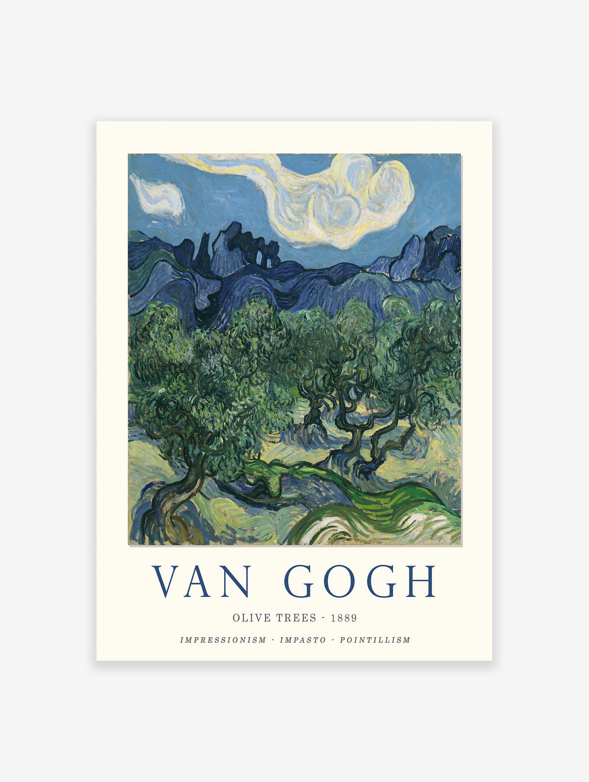 Olive Trees Poster by Vincent Van Gogh, Vincent Van Gogh Print