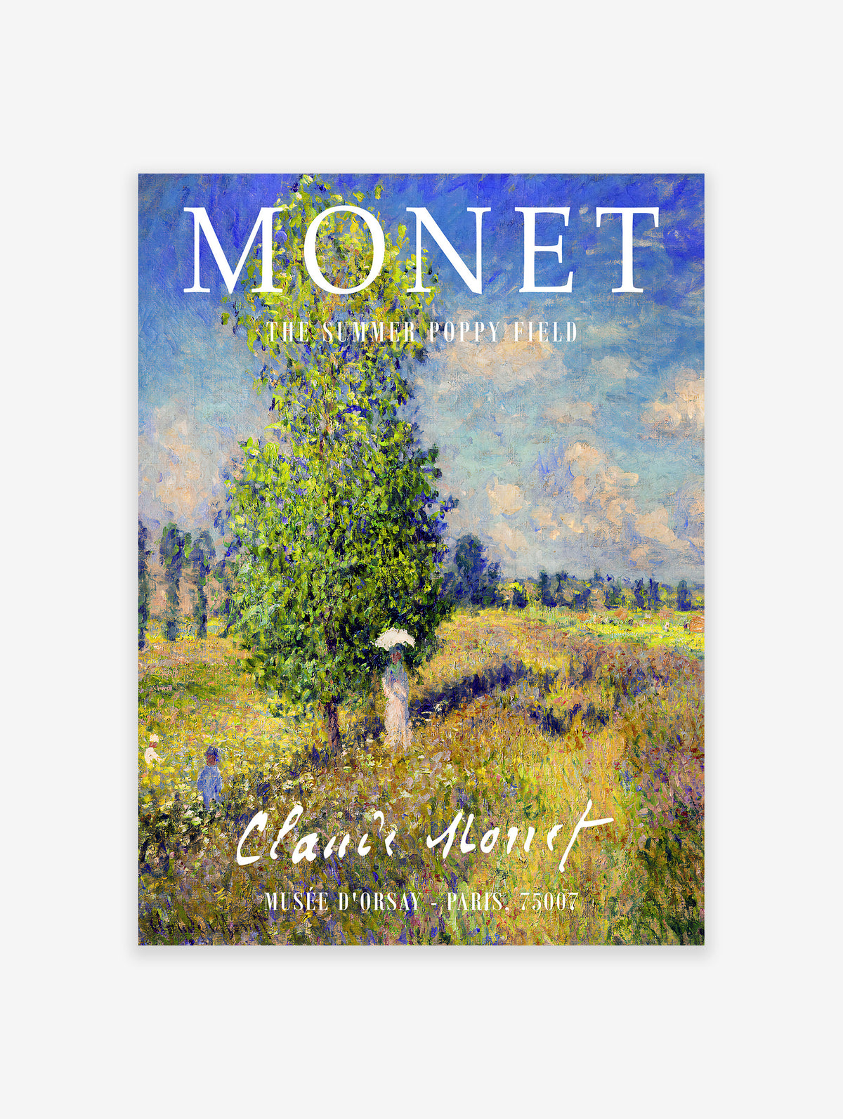 The Summer Poppy Field by Claude Monet Poster, Claude Monet Print