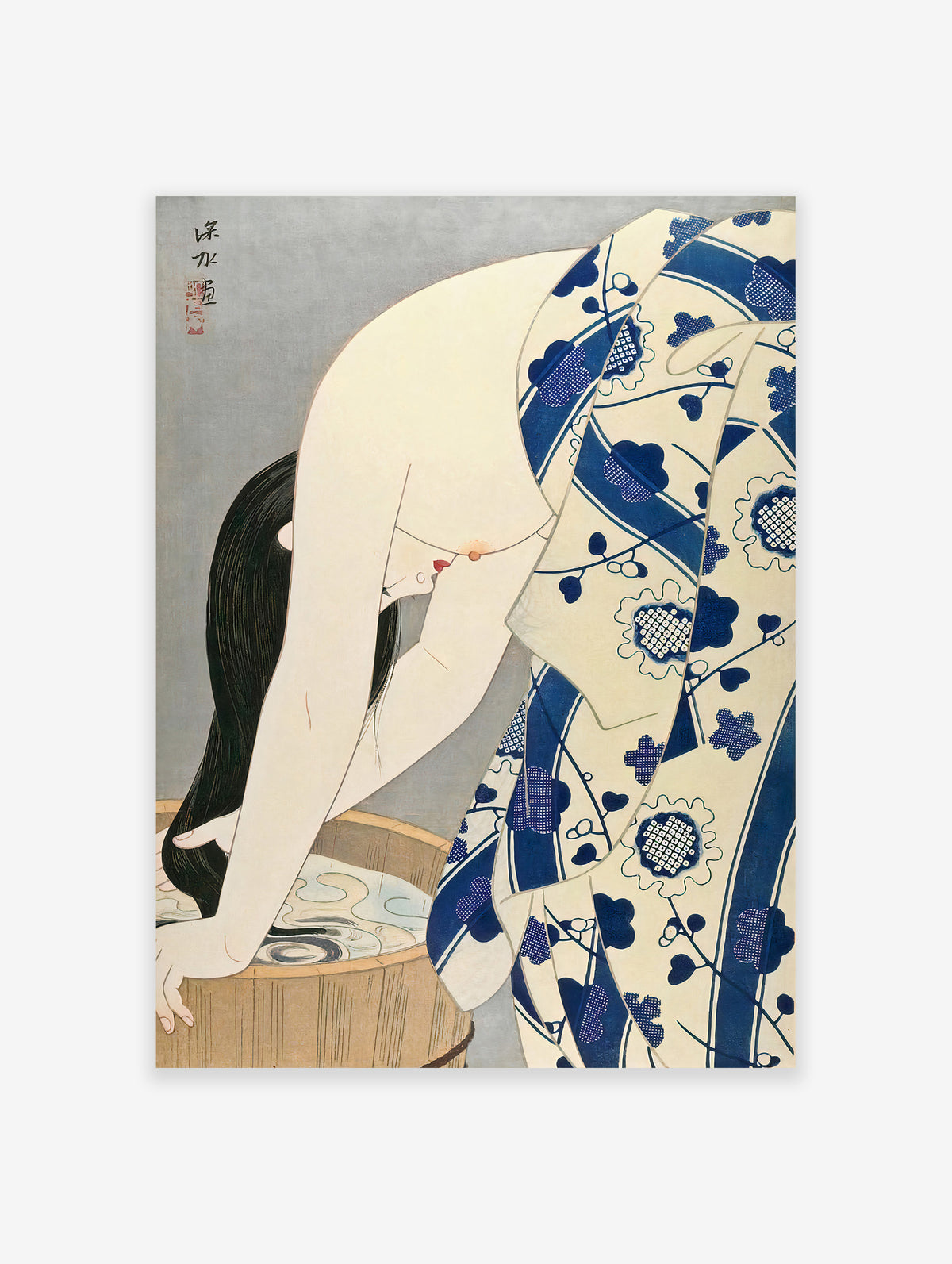 Washing the Hair Poster by Ito Shinsui, Ito Shinsui Print