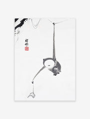 Japanese Monkey Poster, Japanese Animal Print