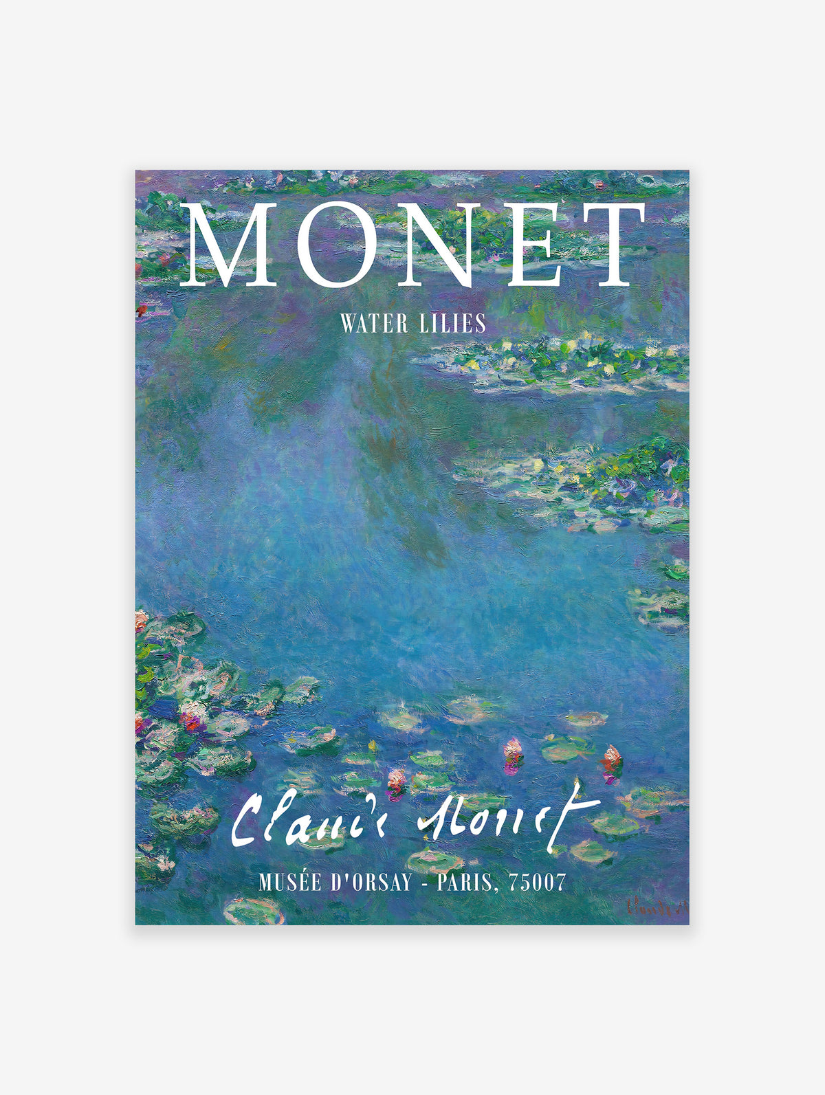 Water Lilies Poster by Claude Monet, Claude Monet Print