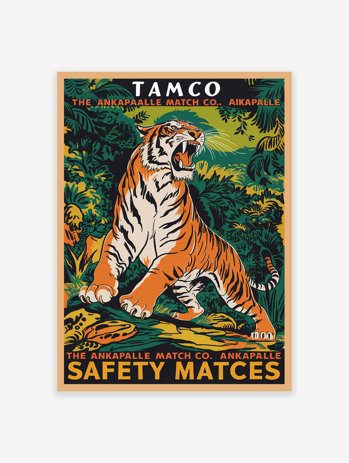 Tamco Tiger Matchbox Poster