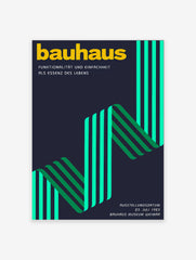 Green Bauhaus Poster, Retro Bauhaus Print