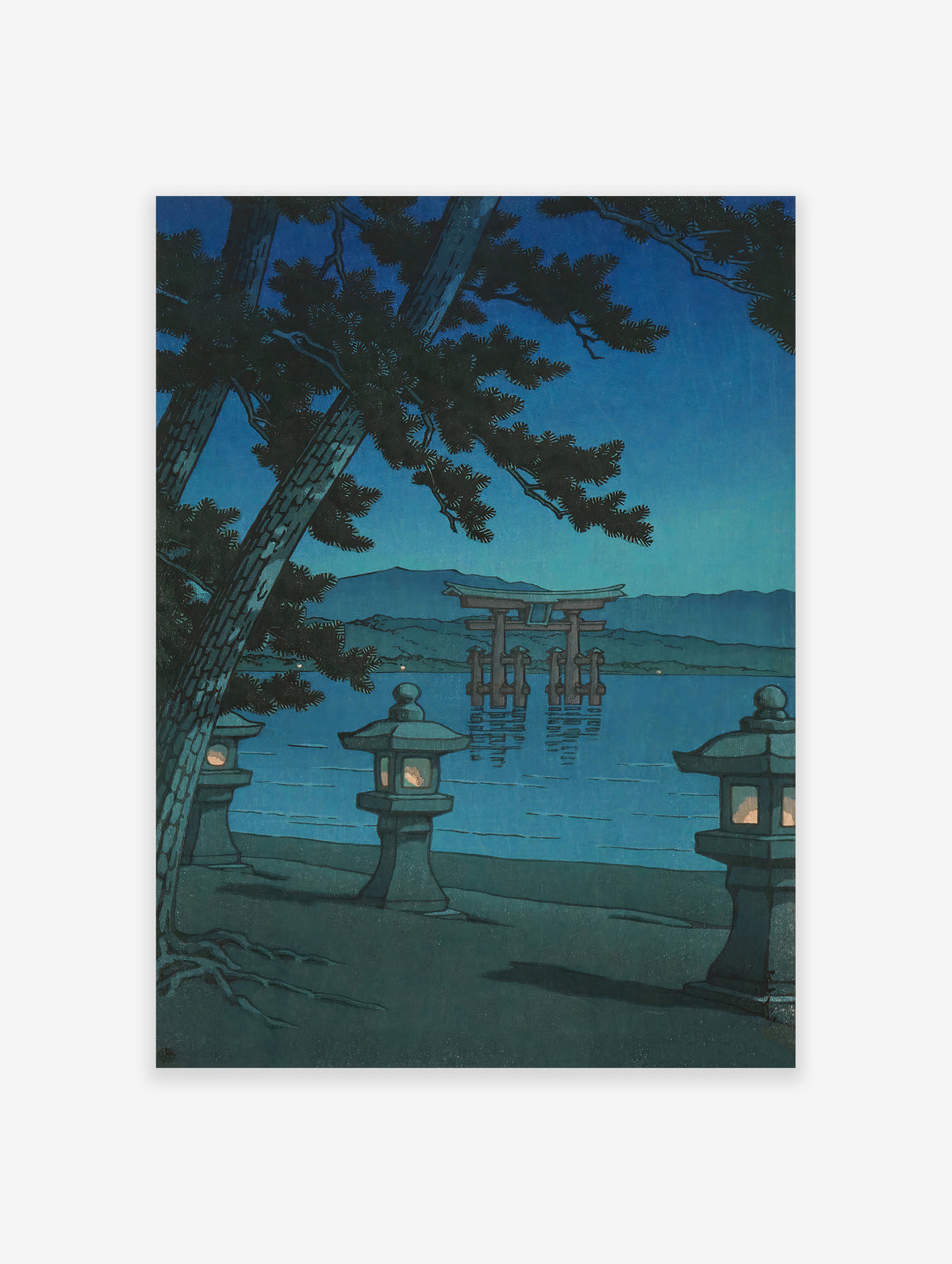 Moonlit Night Poster by Hasui Kawase, Hasui Kawase Print