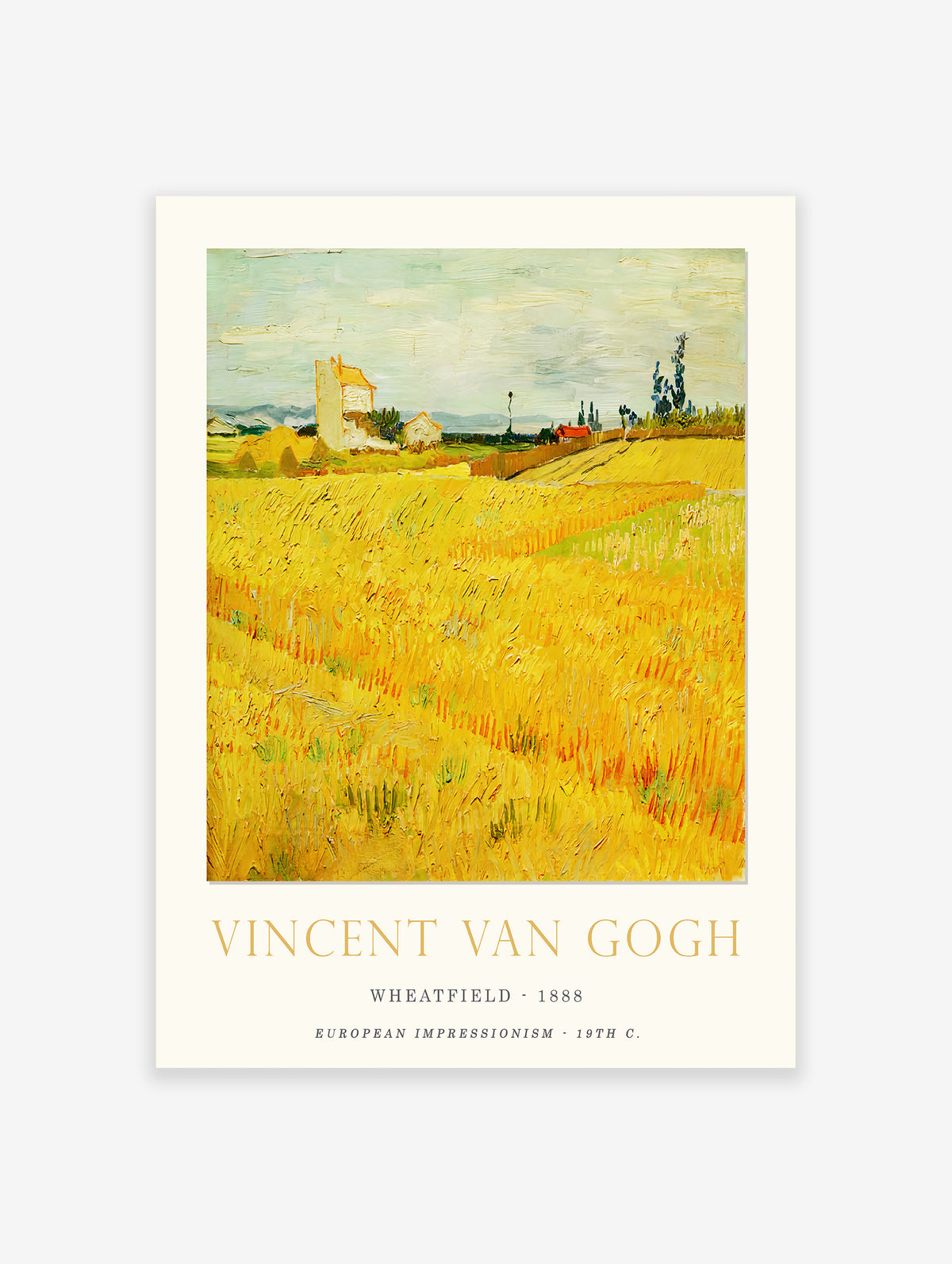 Wheatfield Poster by Vincent Van Gogh, Vincent Van Gogh Print