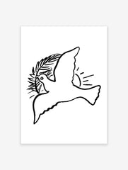 Dove Poster, Minimalist Animal Print