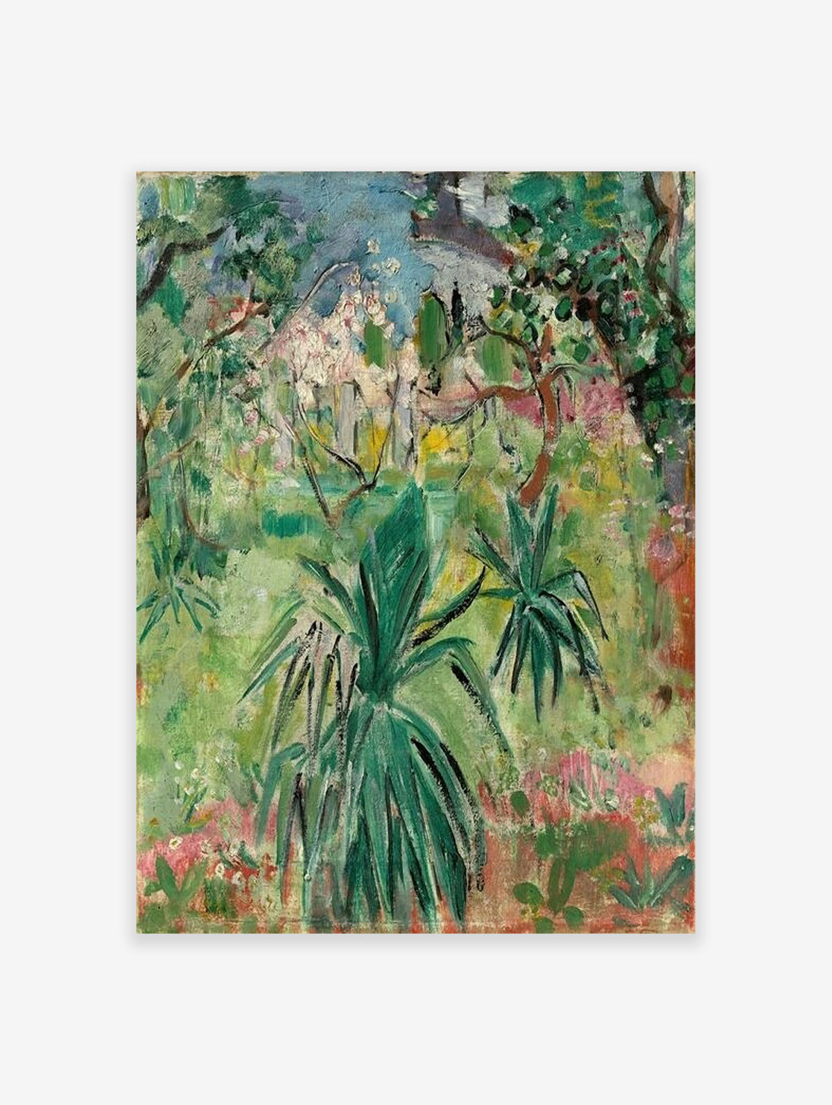 Palmscape in Levanto Poster by Oskar Moll, Oskar Moll Print