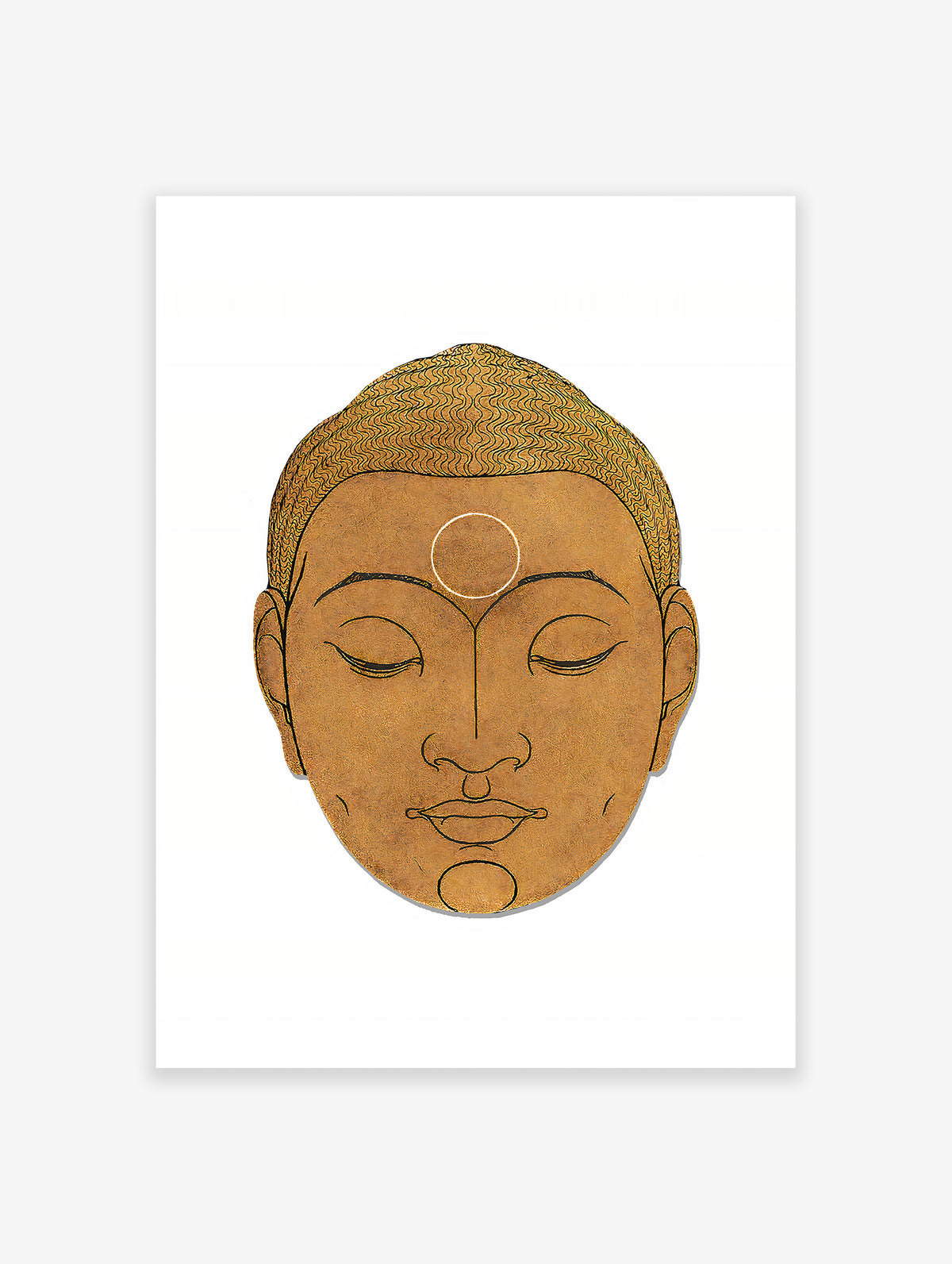 Head of Buddha Poster by Reijer Stolk, Buddhist Print