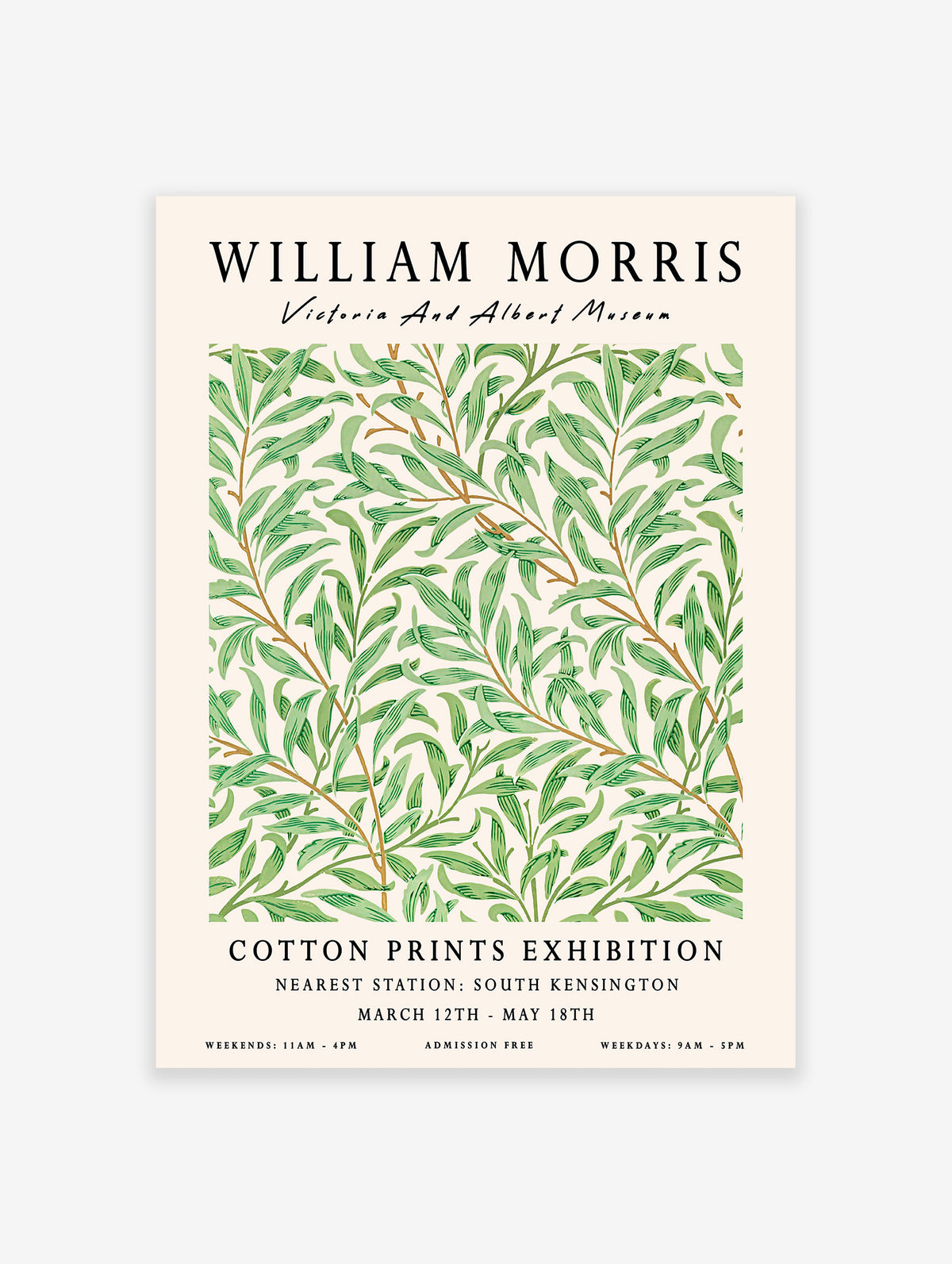 William Morris Exhibition Poster, William Morris Print