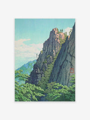 Samburam Rock, Kumgang Mountain Poster by Kawase Hasui, Kawase Hasui Print