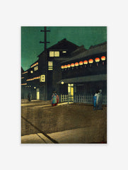 Soemacho Evening Poster by Kawase Hasui, Kawase Hasui Print