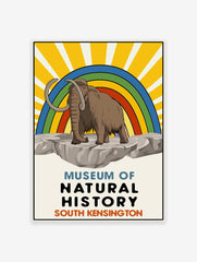 Museum of Natural History Mammoth Poster, Animal Print