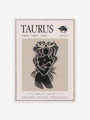 Zodiac Star Sign Poster, Taurus Zodiac Print