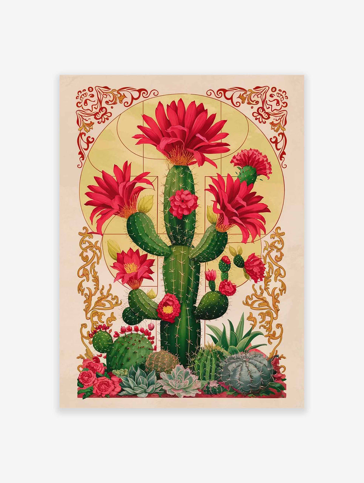 Mexican Cactus Poster