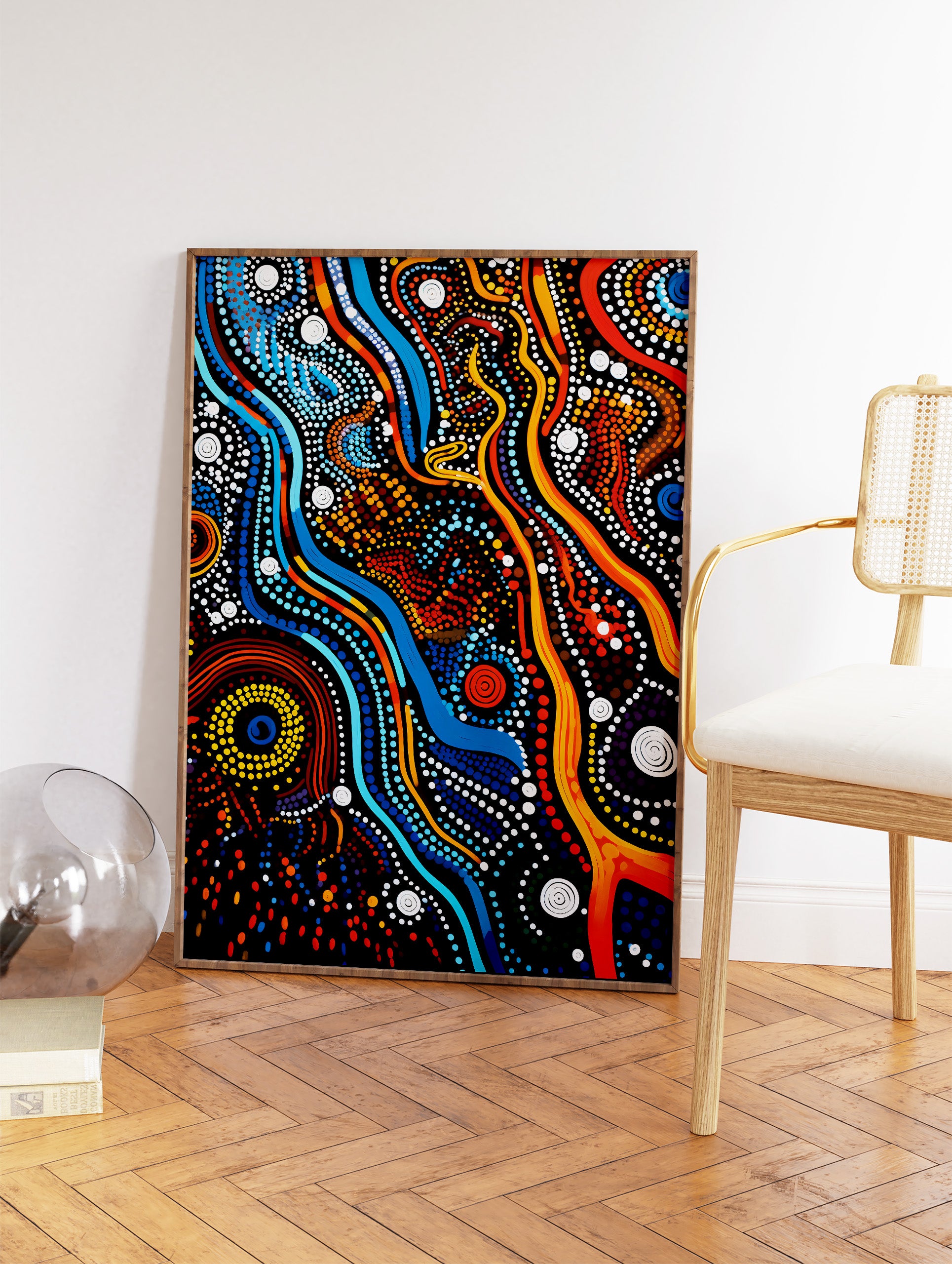 Abstract Dot Aboriginal Poster, Aboriginal Print