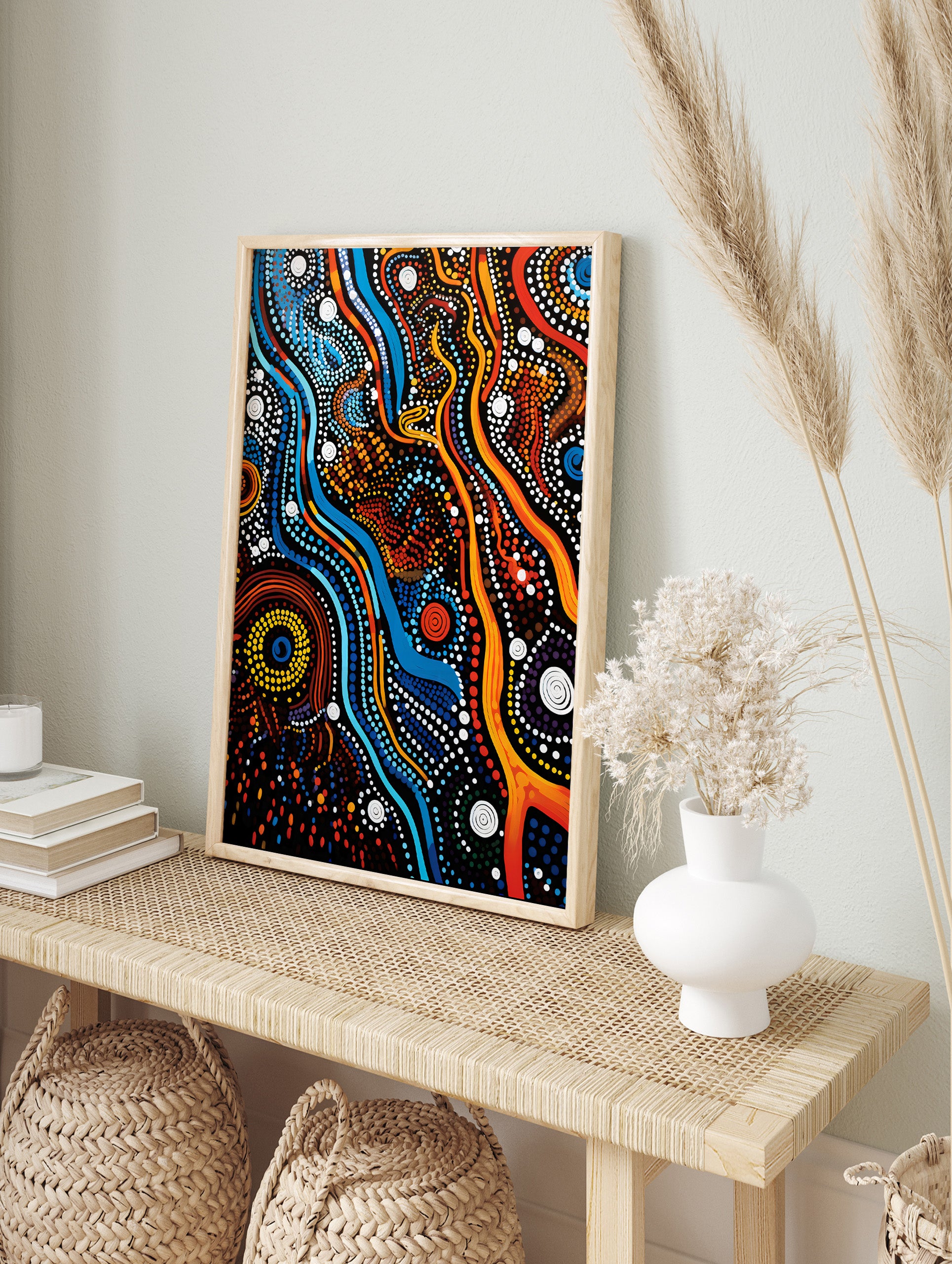 Abstract Dot Aboriginal Poster, Aboriginal Print