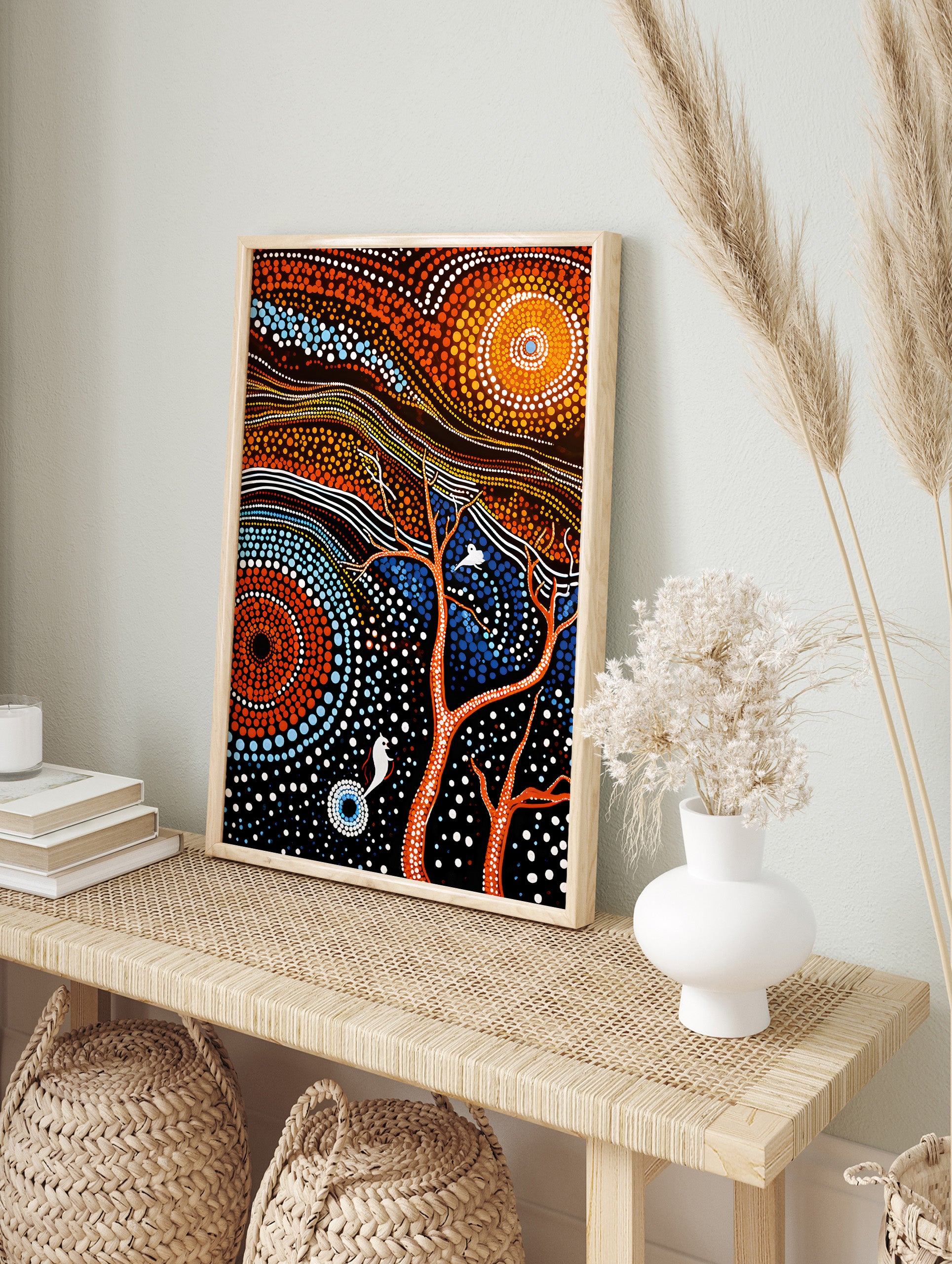 Aboriginal Art Poster, Aboriginal Illustration Print