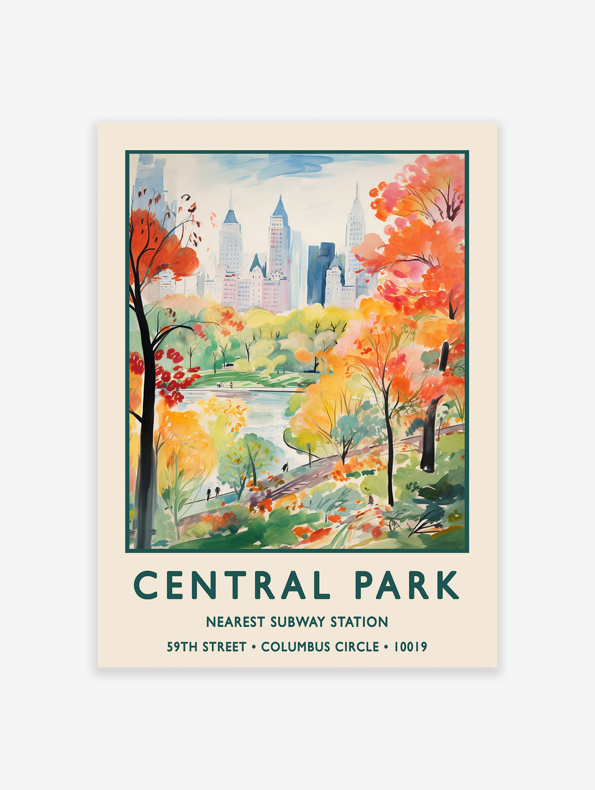 Central Park Poster by William Morris, William Morris Print