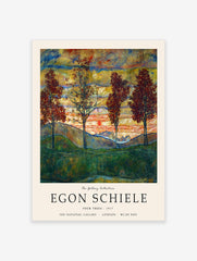 Four Trees Poster by Egon Schiele, Egon Schiele Print