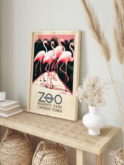 Flamingo Poster, London Zoo Print