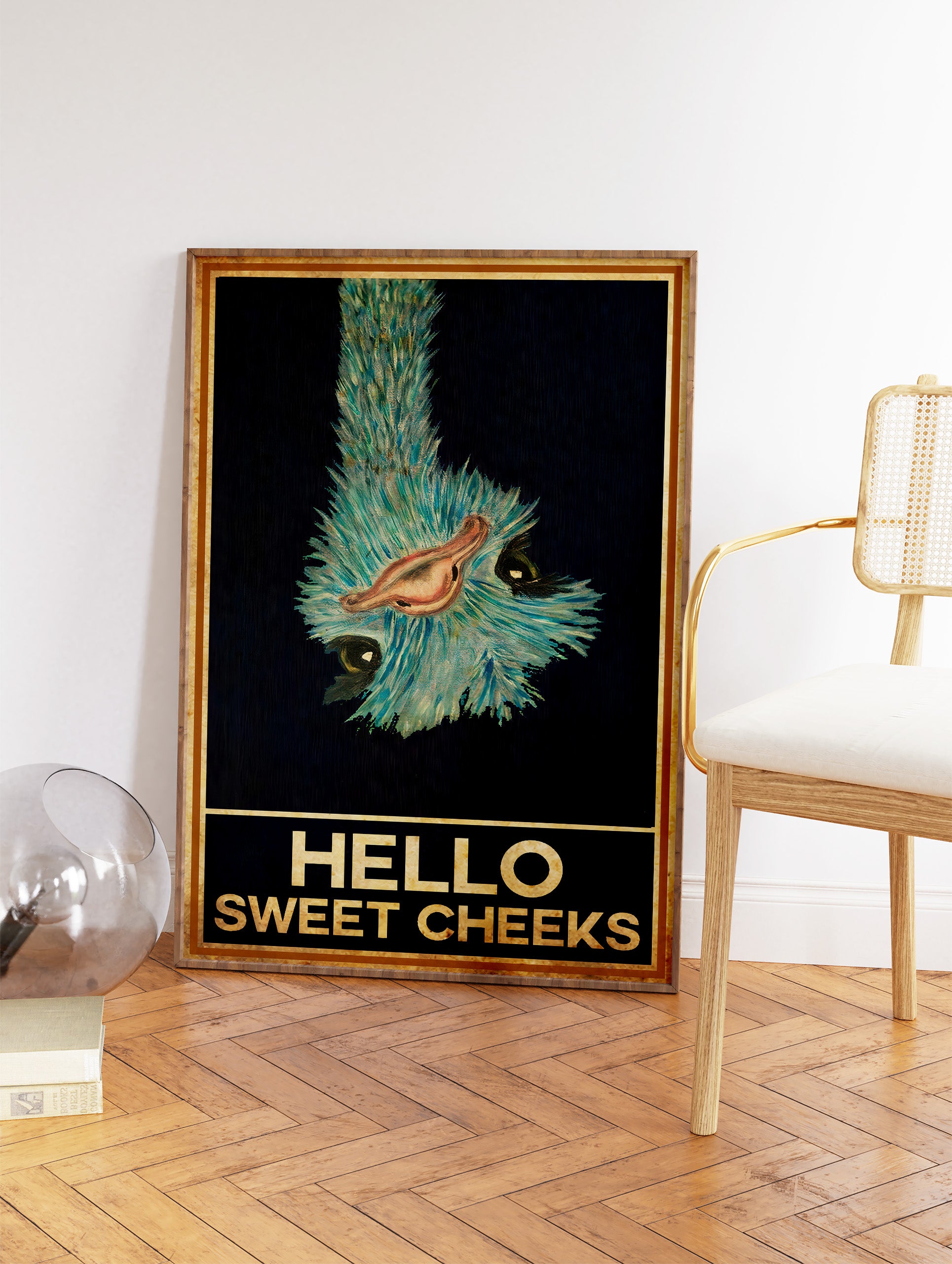 Hello Sweet Cheeks Typography Poster, Typography Print