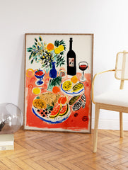 Food Table Poster, Food Print