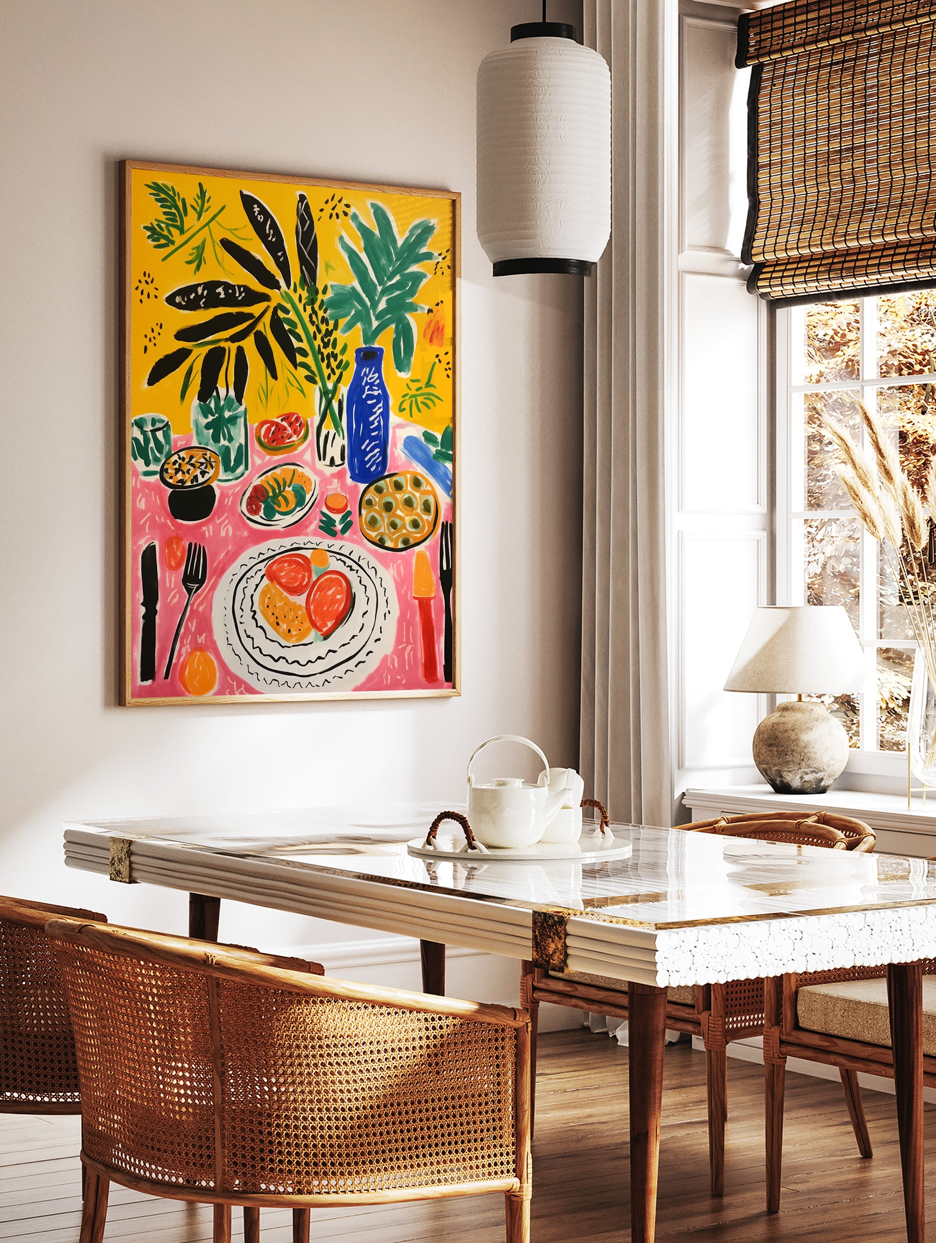 Food Table Poster, Food Print