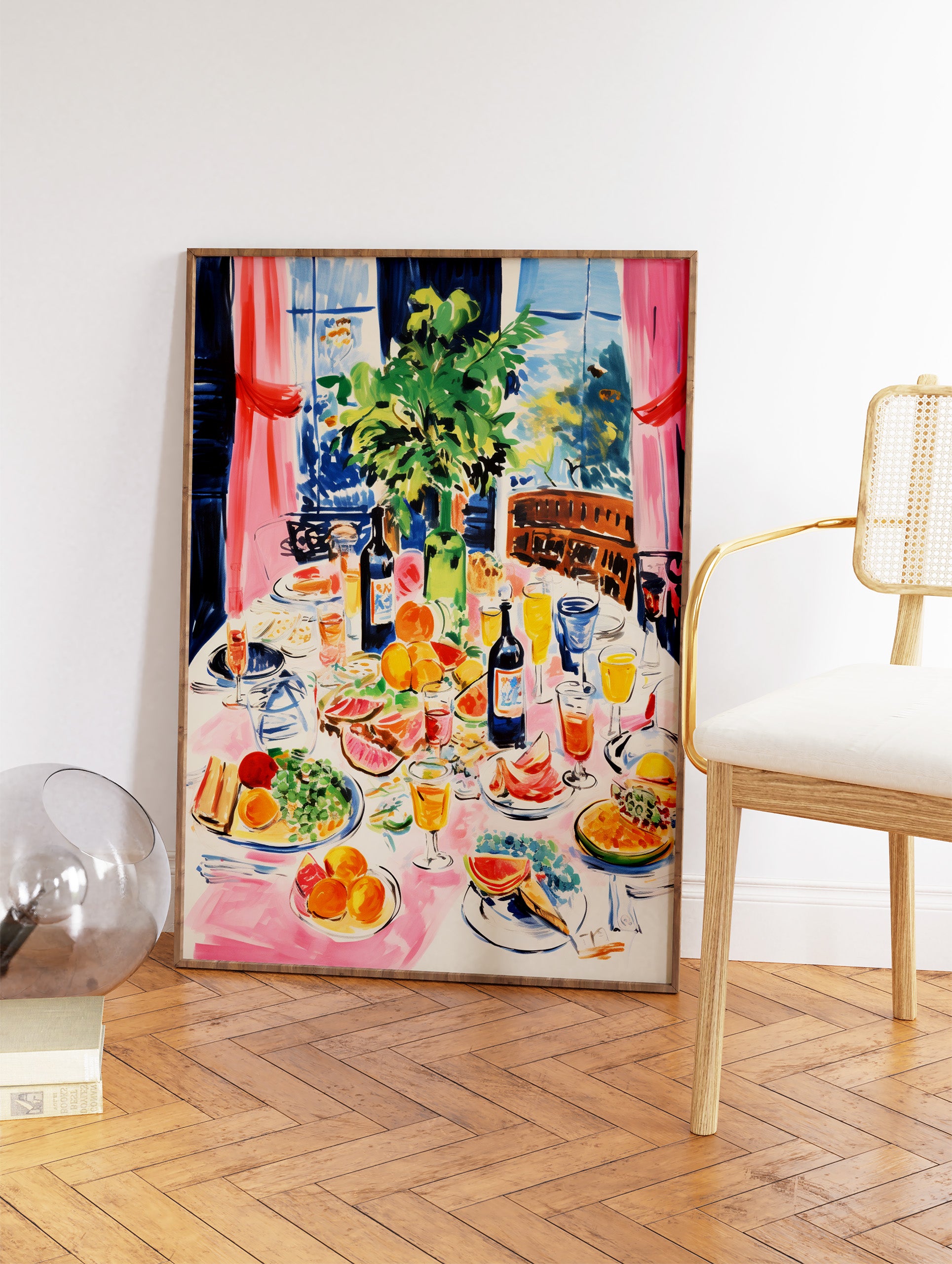 Food Table Poster, Food Print