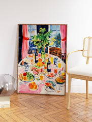 Food Table Poster, Food Print