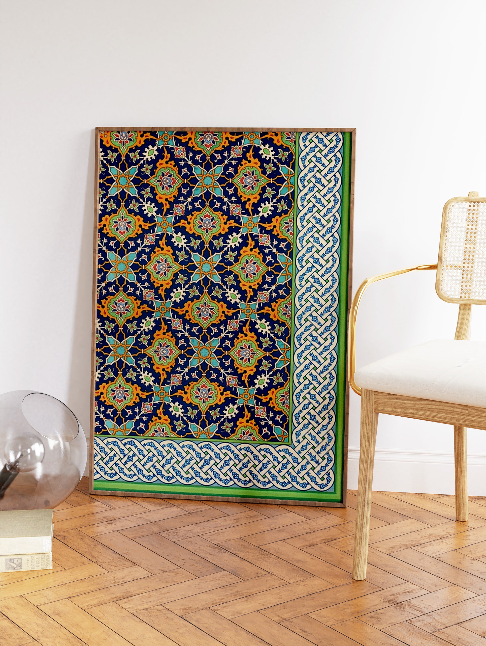 Islamic Art Poster , Arabic Floral Pattern Print